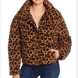 Appris Paula Leopard-Print Puffer Coat